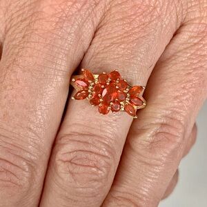 9K Gold Natural Fire Opal Ring, $1300 APPRAISED, size 7.25